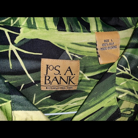 Jos. A. Bank button-up with green plants - Picture 2 of 3